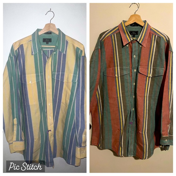 2 Dover By Arrow Vintage long sleeve shirts XL - Picture 1 of 7